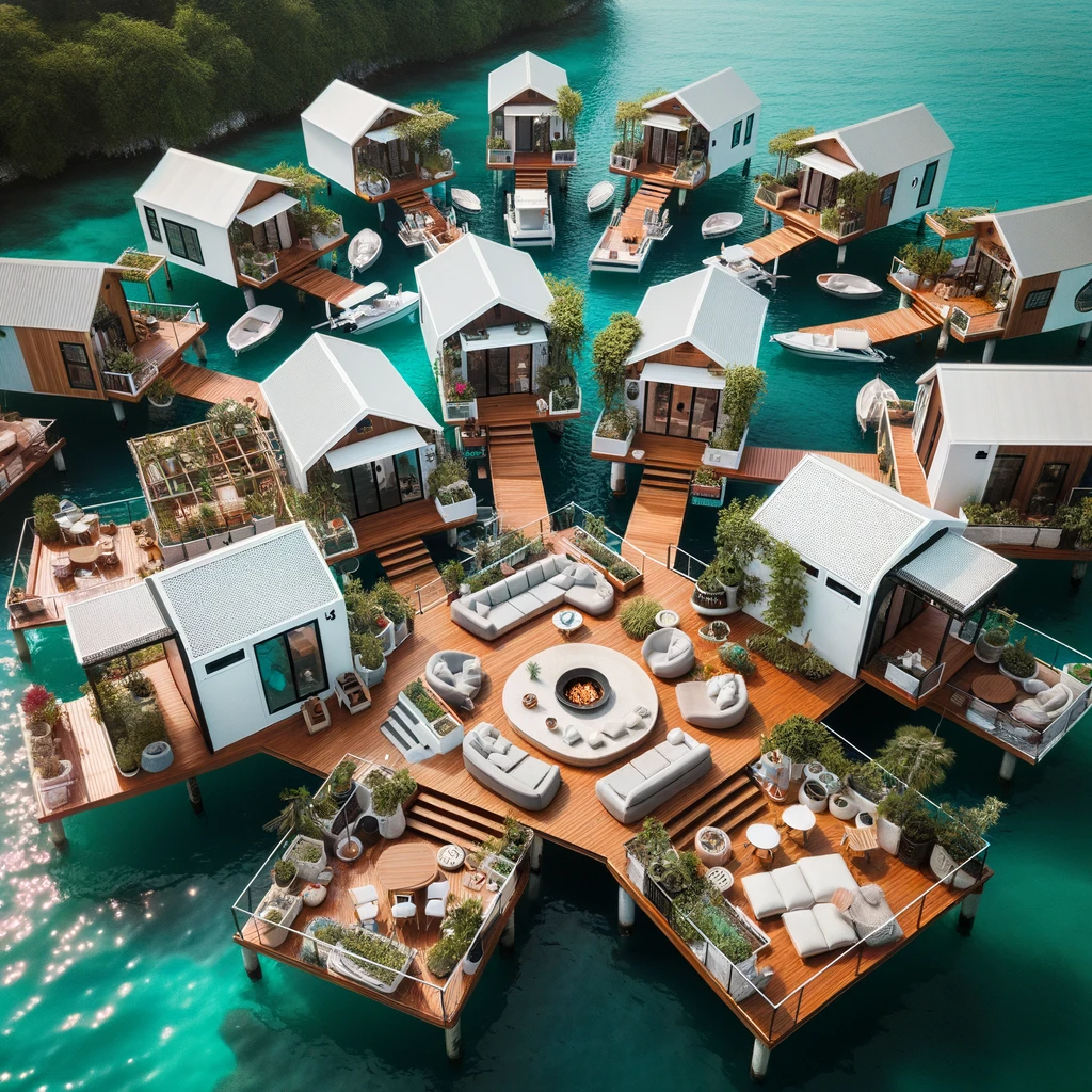 tiny house village flottant 2